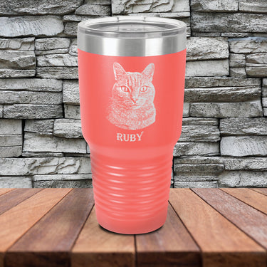 Custom Pet Photo Engraved 30oz Tumbler Gift for Pet Owner